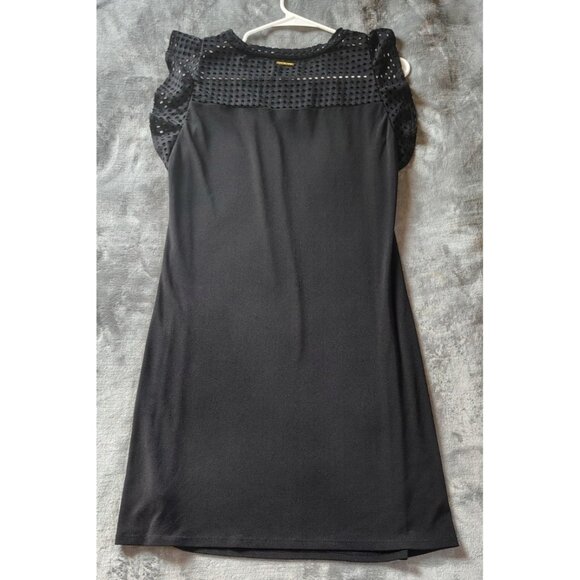 Michael Kors Black Mesh & Polyester Womens Dress M - Picture 2 of 5